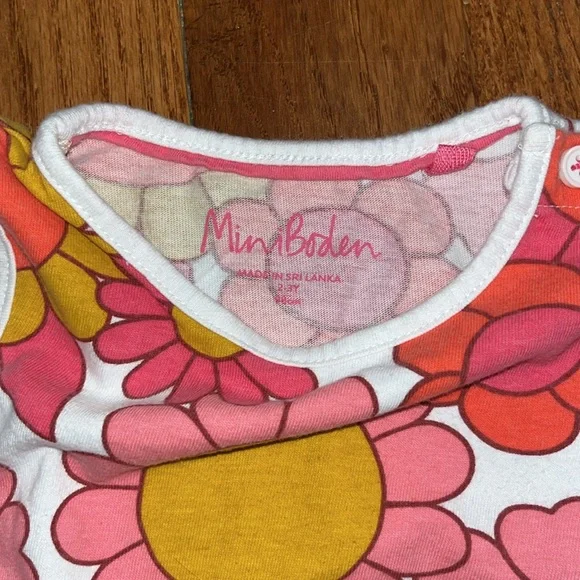 Mini Boden girls floral romper size 2-3 years - Picture 4 of 5